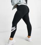 Nike Plus Essential Leggings In Black With Futura Logo Print