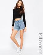 Waven Tall Inga Denim Shorts - Blue