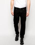 Asos Straight Jeans In Black - Black