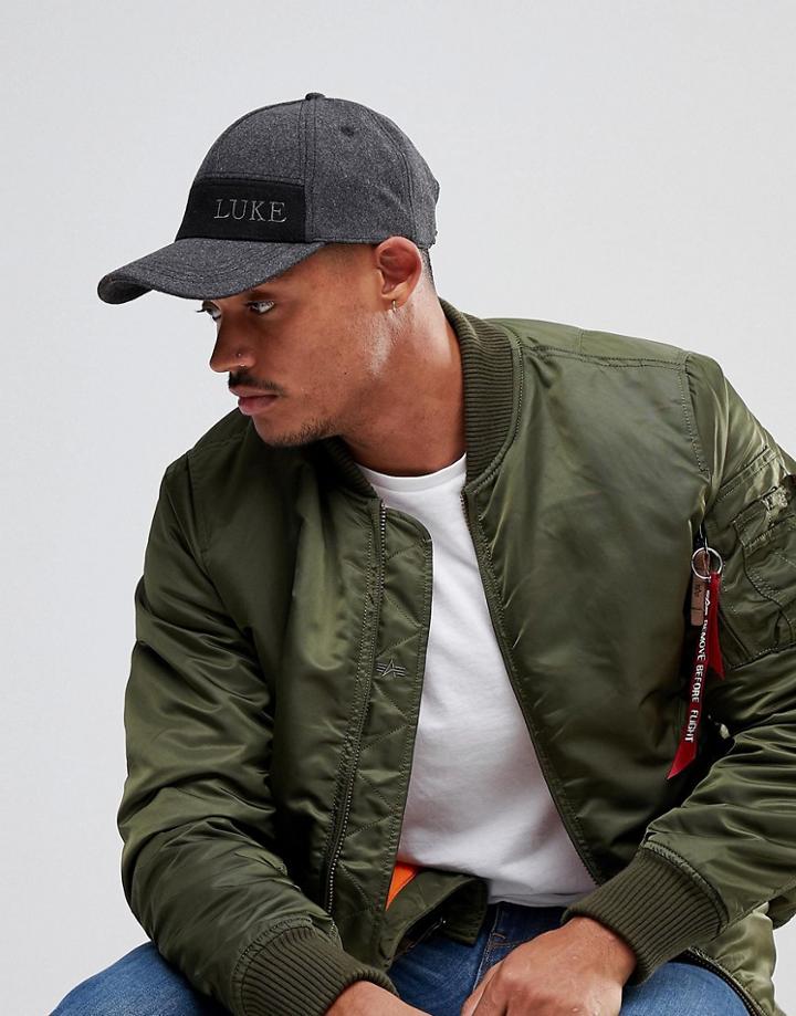 Luke 1977 Logo Wool Baseball Cap - Gray