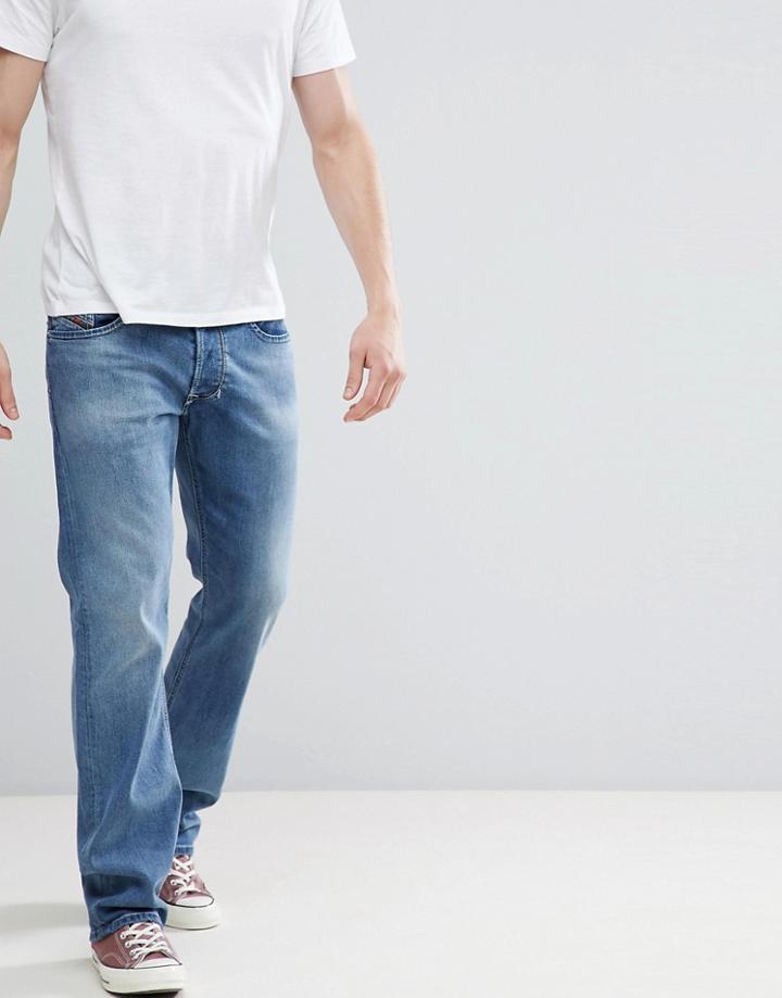 Diesel Larkee Jeans In Light Sand Washed - Blue