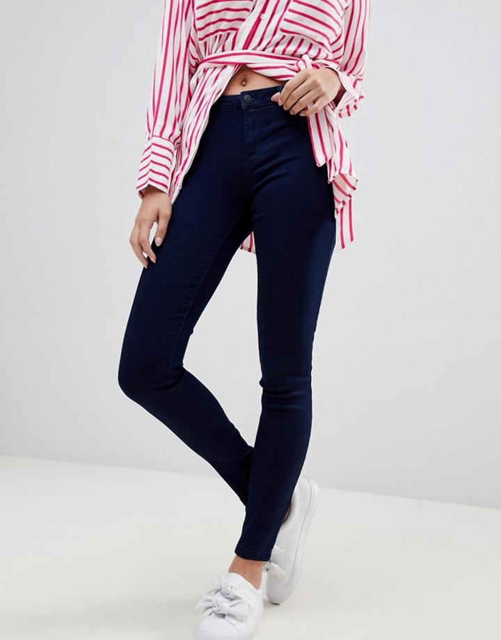 Jdy Ulle Mid Waist Skinny Jeans - Navy