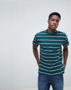 New Look Retro Stripe T-shirt In Green - Green