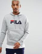 Fila Vintage Hoodie With Large Applique Logo In Gray - Gray
