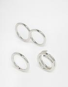 Cheap Monday Revolve Multipack Rings - Silver