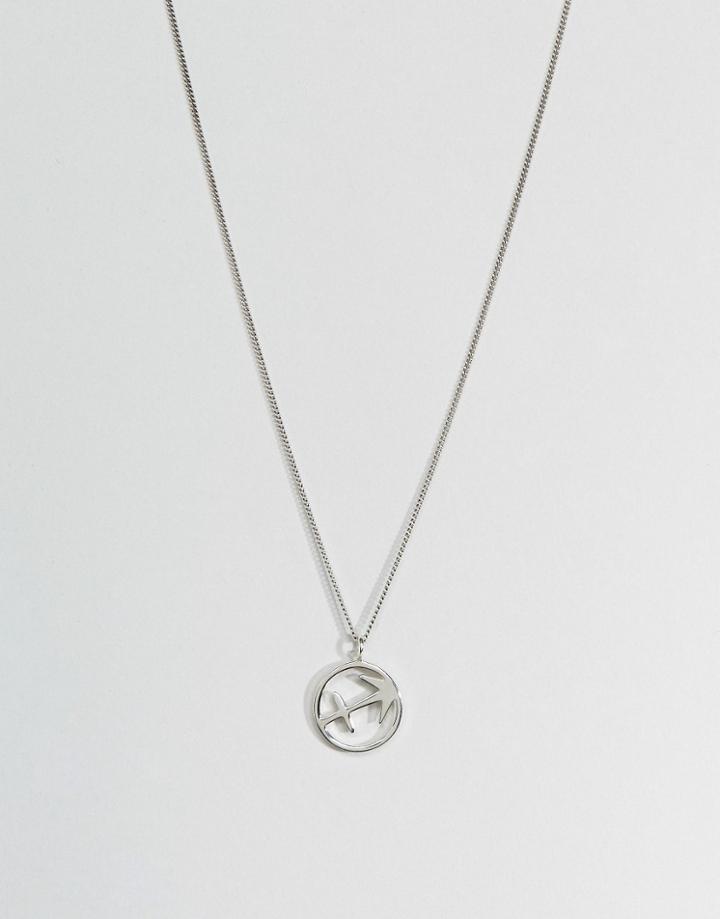 Fashoionology Sagittarius Necklace - Silver