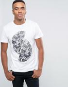 New Look T-shirt With Spiral Camo Print In White - White