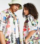 Collusion Unisex Printed Shirt In Pique-multi