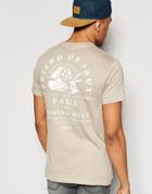 Friend Or Faux T-shirt Lightening Back Print - Beige