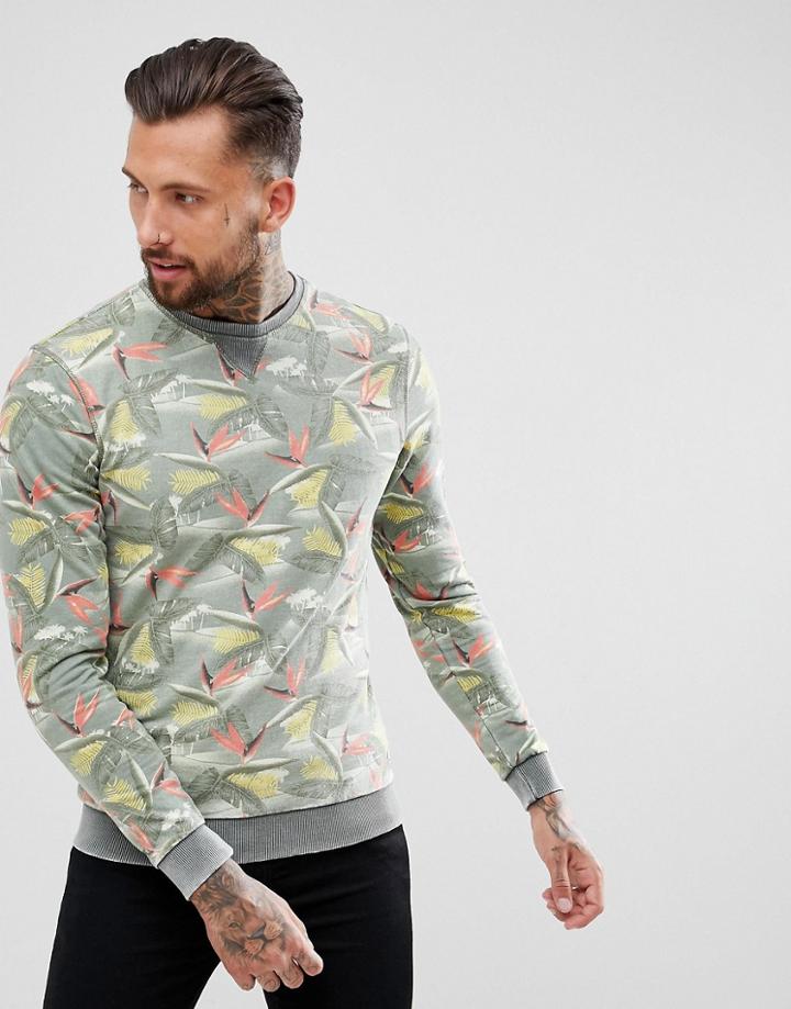 Blend All Over Print Sweatshirt - Gray