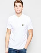 Lyle & Scott Polo Shirt With Bomber Collar In White - White