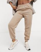 New Look Oversized Cuffed Sweatpants In Mink-brown