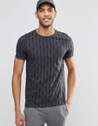 Asos T-shirt With All Over Print - Black