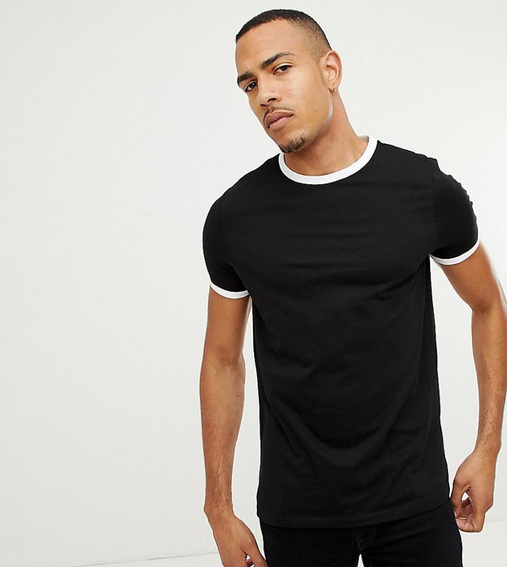 Asos Design Tall T-shirt With Contrast Ringer - Multi