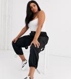 Collusion Plus Strap And Zip Detail Pants-black