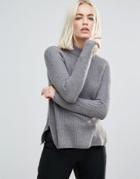 B.young Classic Round Neck Sweater - Gray