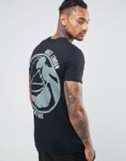 Abuze London Shadow Back Print T-shirt - Black