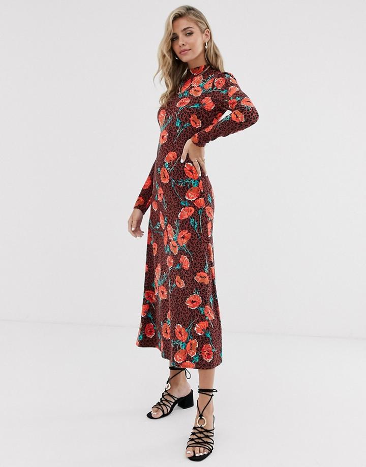 Free People Retro Romance Floral Midi Dress