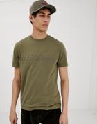 Napapijri Sevora Tonal Logo T-shirt In Khaki - Green
