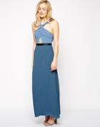 Jovonna Do It Right Maxi Dress - Blue Print
