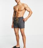 Vai21 Side Logo Swim Shorts In Dark Gray