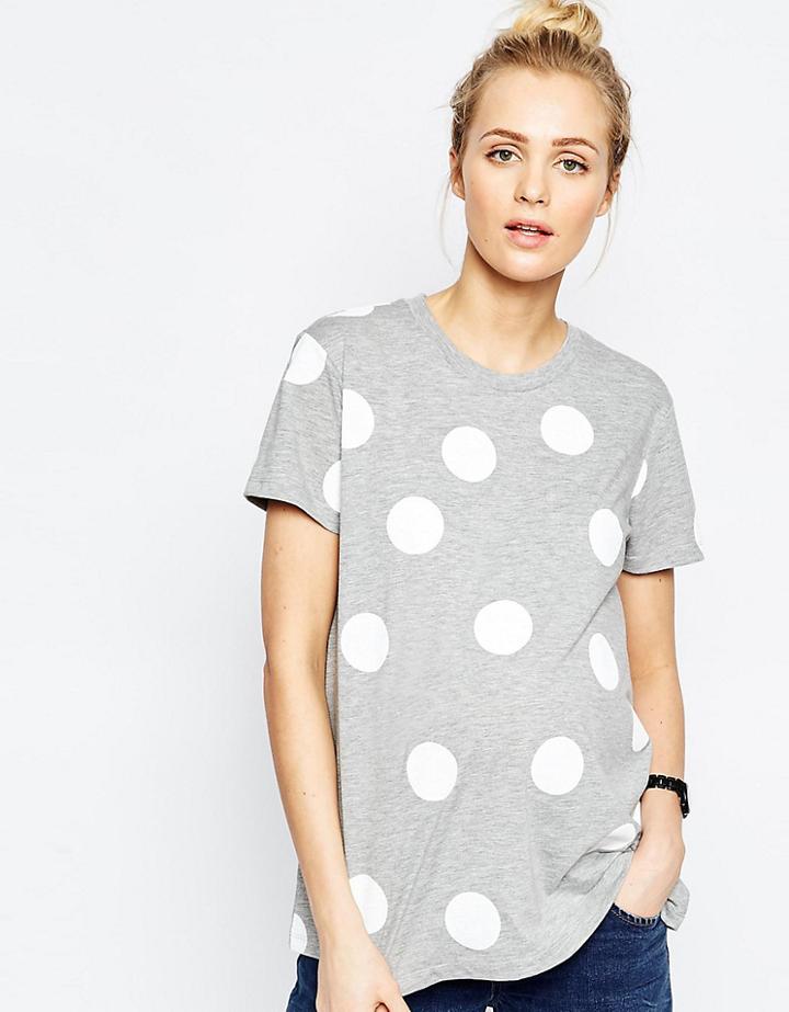 Asos Maternity Tall Gray Spot T-shirt - Multi