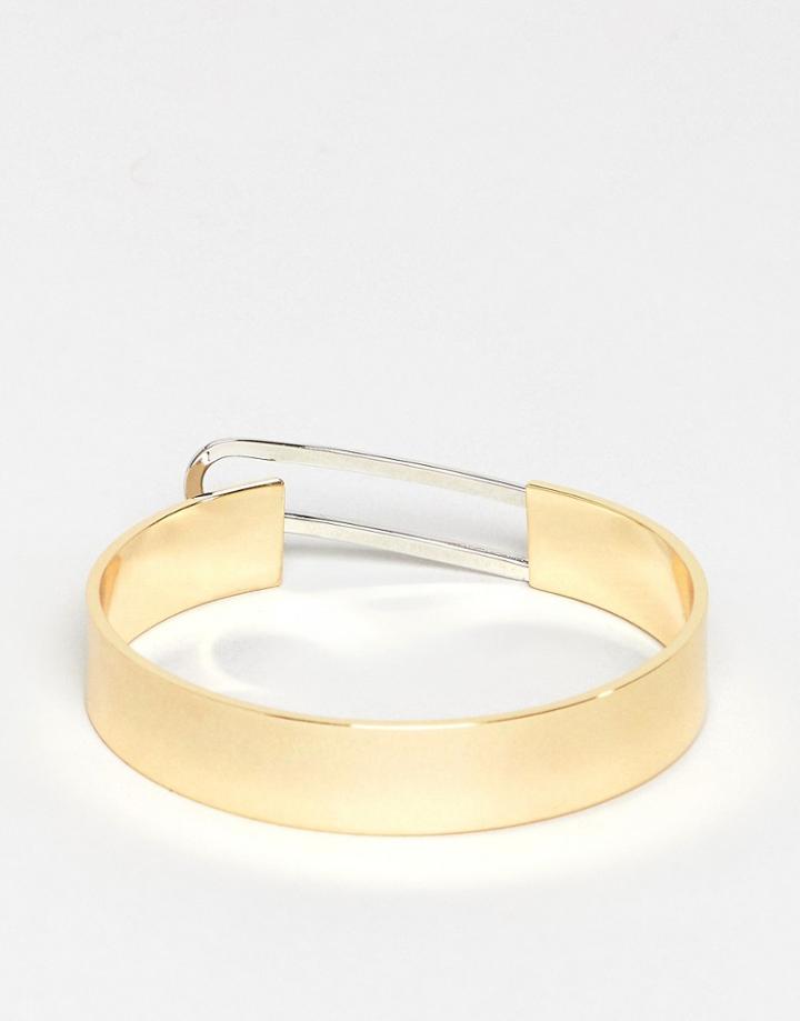 Fiorelli Gold Plated Loop Detail Chunky Bracelet - Gold