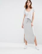 Vila Marl Jersey Maxi Skirt - Gray