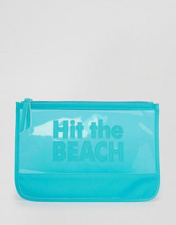 South Beach 'hit The Beach' Pouch - Turquoise