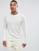 Esprit 100% Linen Raglan Sleeve Sweater - Cream