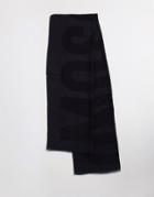 Moschino Large Logo Scarf In Gray