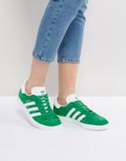 Adidas Originals Gazelle Green Suede Sneakers - Green