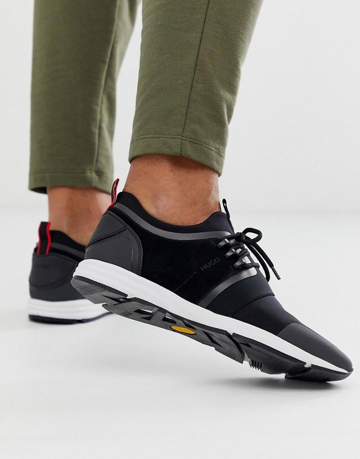 Hugo Hybrid Run Sneakers In Black