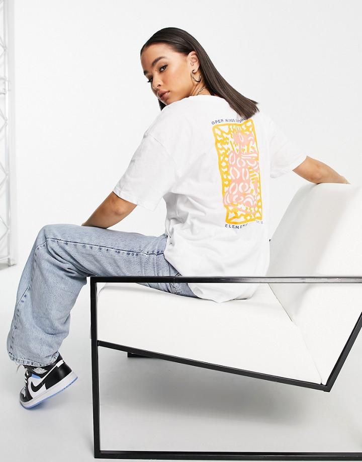 Element Dalzell Back Print T-shirt In White