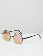 Quay Autralia Electric Dreams Round Lens Sunglasses - Black