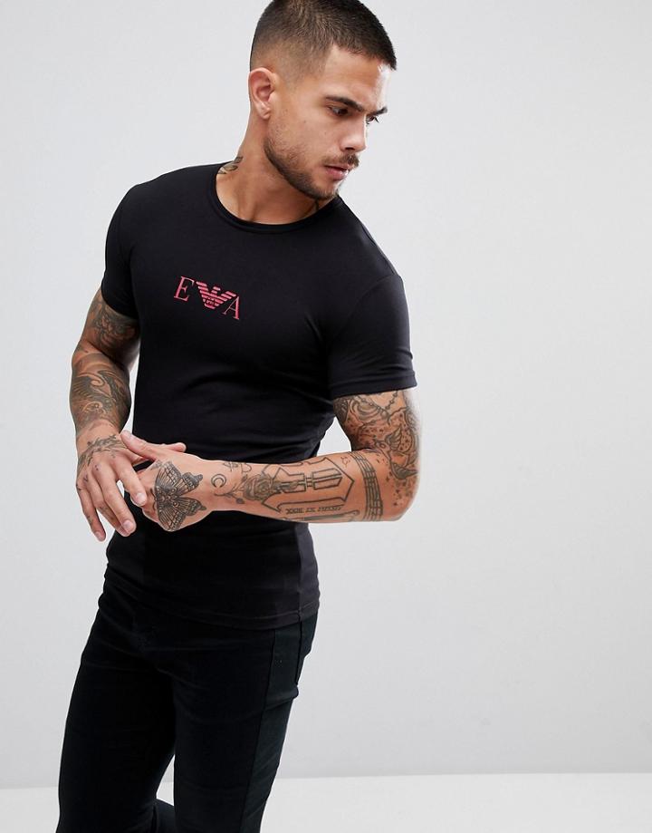 Emporio Armani Muscle Fit Chest Logo T-shirt In Black - Black