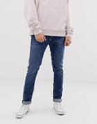 Nudie Jeans Co Lean Dean Slim Fit Jeans In Mid Blue Indigo - Blue
