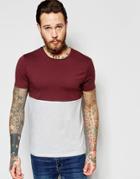 Asos Muscle T-shirt With Cut And Sew Panel