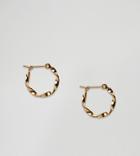 Asos Design Gold Plated Sterling Silver Thick Twist Hoop Earrings - Gold