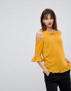 Y.a.s Sussi Cold Shoulder Blouse - Yellow