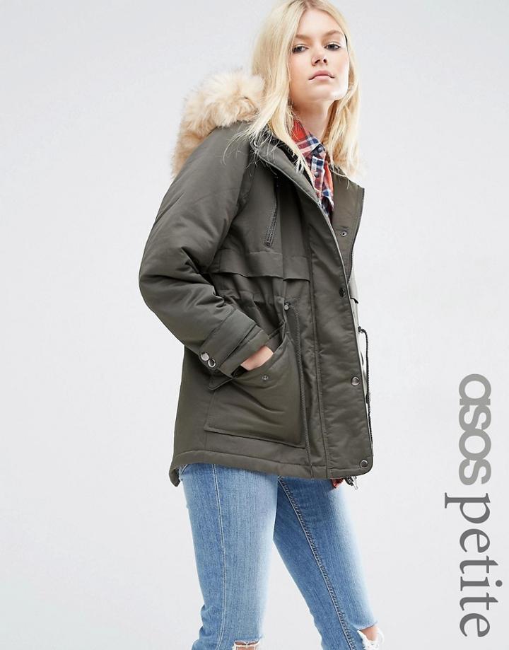 Asos Petite Ultimate Parka - Green