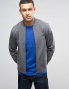 Fred Perry Bomber Neck Track Jacket In Gray - Gray