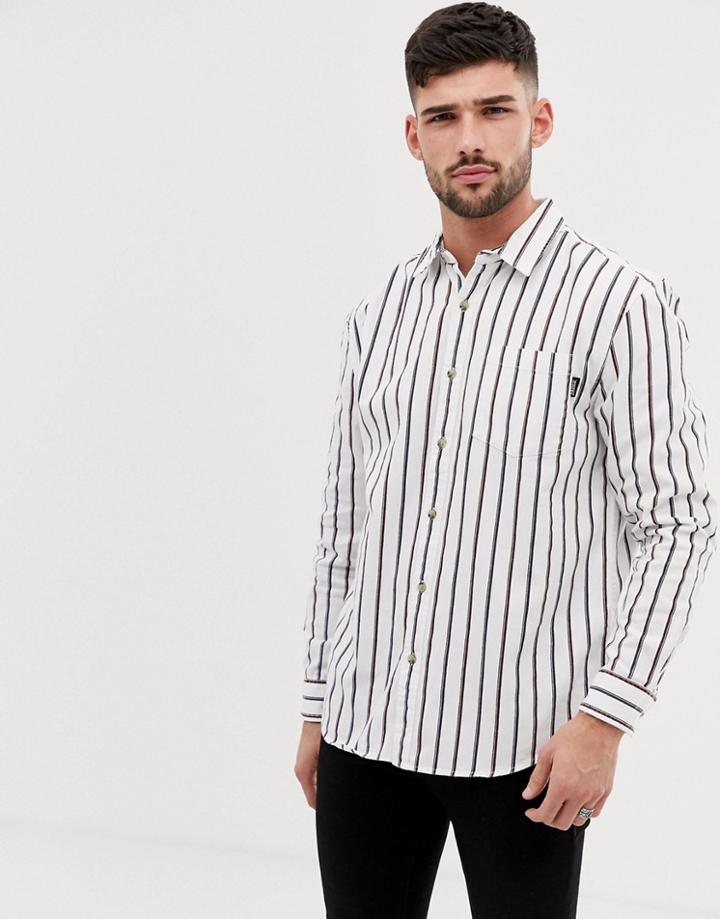 Bershka Striped Shirt In White