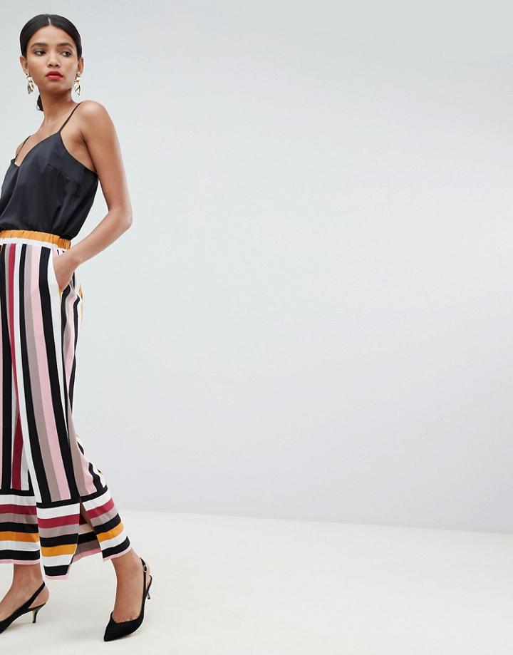 Y.a.s Sripe Wide Leg Pants - Multi