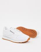 Reebok Classic Leather Sneakers In White 49797