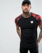 Good For Nothing Muscle T-shirt With Raglan Sleeves - Black