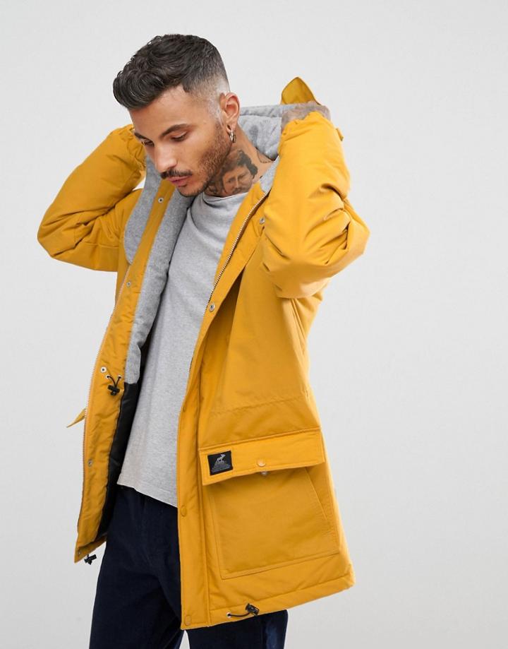 Fat Moose Hooded Parka Jacket - Yellow