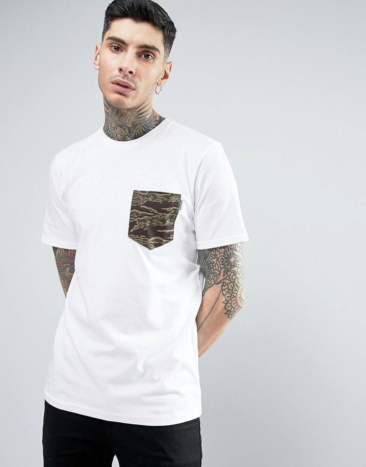 Carhartt Wip Lester Pocket T-shirt With Camo Print - White