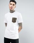 Carhartt Wip Lester Pocket T-shirt With Camo Print - White
