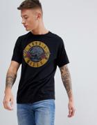Pull & Bear Guns N' Roses T-shirt In Black - Black